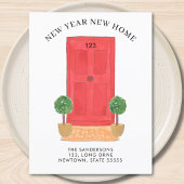 新年の新しいホームムービング 案内ポストカード