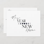 新年の新しいホーム引っ越しました 案内ポストカード (正面/裏面)