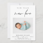 新年の新しいラブフォト誕生 案内状 (正面)