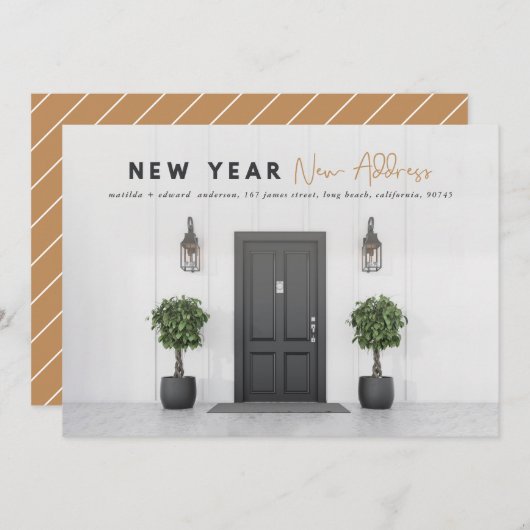 新年の新しい住所の写真の休日 (正面/裏面)