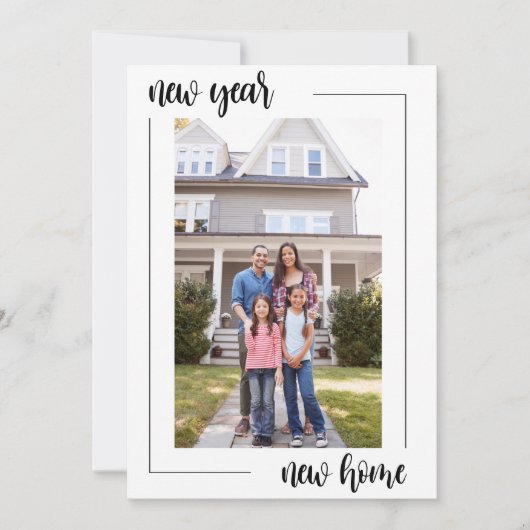 新年の新しい住所の変更 案内状 (正面)