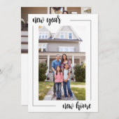 新年の新しい住所の変更 案内状 (正面/裏面)