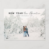 新年の新しい冒険の写真の休日 ポストカード (正面)