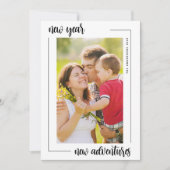 新年の新しい冒険の写真 シーズンカード (正面)