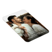 新年の新しい冒険カスタム婚約写真 マグネット (右側)