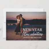 新年の新しい冒険ビッグフォト婚約 招待状 (正面)