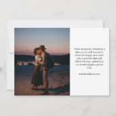 新年の新しい冒険ビッグフォト婚約 招待状 (裏面)