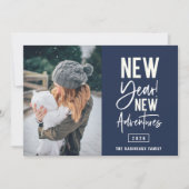 新年の新しい冒険フォトホリデーカード シーズンカード (正面)