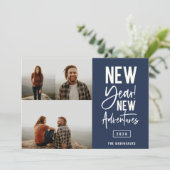 新年の新しい冒険フォトホリデーカード シーズンカード (スタンド正面)