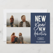 新年の新しい冒険フォトホリデーカード シーズンカード (正面)