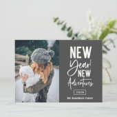 新年の新しい冒険フォトホリデーカード シーズンカード (スタンド正面)