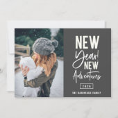 新年の新しい冒険フォトホリデーカード シーズンカード (正面)