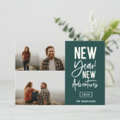 新年の新しい冒険フォトホリデーカード シーズンカード (スタンド正面)