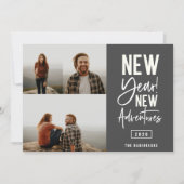 新年の新しい冒険フォトホリデーカード シーズンカード (正面)