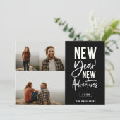 新年の新しい冒険フォトホリデーカード シーズンカード (スタンド正面)