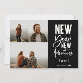 新年の新しい冒険フォトホリデーカード シーズンカード (正面)