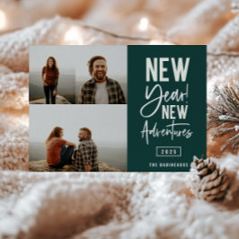 新年の新しい冒険フォトホリデーカード シーズンカード