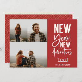 新年の新しい冒険フォトホリデーカード シーズンカード