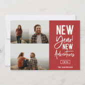 新年の新しい冒険フォトホリデーカード シーズンカード (正面)