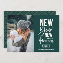 新年の新しい冒険フォトホリデーカード シーズンカード
