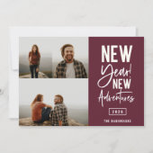 新年の新しい冒険フォトホリデーカード シーズンカード (正面)