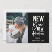新年の新しい冒険フォトホリデーカード シーズンカード (正面)