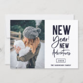 新年の新しい冒険フォトホリデーカード シーズンカード (正面)