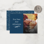 新年の新しい冒険モダン婚約救ザ ノートカード (正面/裏面インサイチュ)