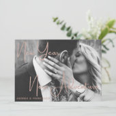 新年の新しい冒険婚約パーティ写真 招待状 (スタンド正面)