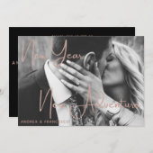 新年の新しい冒険婚約パーティ写真 招待状 (正面/裏面)