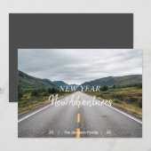 新年の新しい冒険 | フォトフラットホリデーカード シーズンカード (正面/裏面)