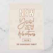 新年の新しい冒険 箔シーズンポストカード (正面)