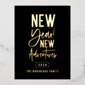 新年の新しい冒険 箔シーズンポストカード (正面)