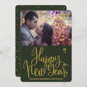 新年の新しい写真の結婚あいさつさん シーズンカード (正面/裏面)