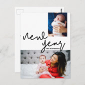 新年の新しい始まりベビー写真 ポストカード (正面/裏面)