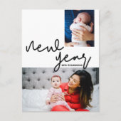 新年の新しい始まりベビー写真 ポストカード (正面)