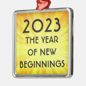 新年の新しい始まり2023金属オーナメント メタルオーナメント (左)