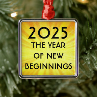 新年の新しい始まり 2025 メタルオーナメント