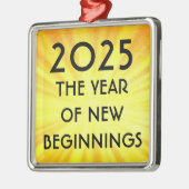 新年の新しい始まり 2025 メタルオーナメント (左)