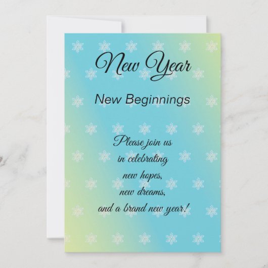 新年の新しい始めのオープンハウス 招待状 (正面)