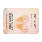 新年の新しい始結婚期/日付の保存 マグネット (横)