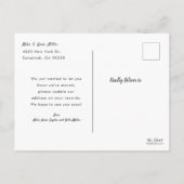 新年の新しい家の移モダン動 案内ポストカード (裏面)