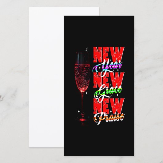 新年の新しい感謝の気持ち (正面/裏面)