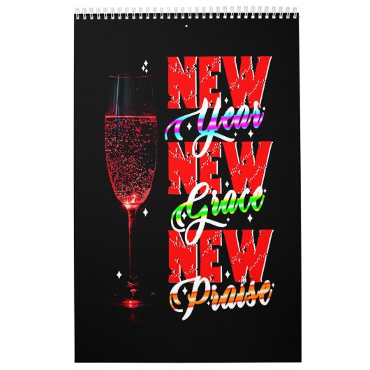 新年の新しい感謝の気持ち カレンダー (カバー)