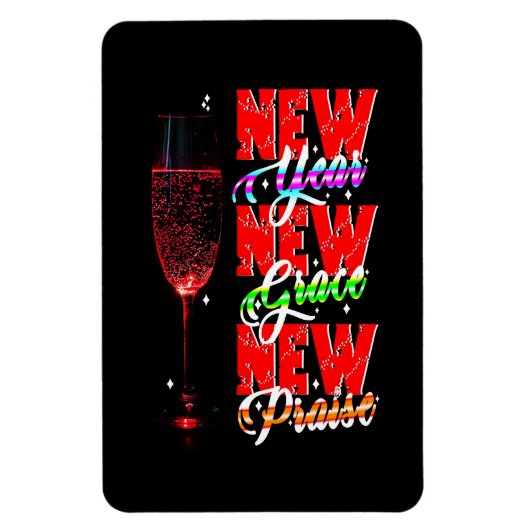 新年の新しい感謝の気持ち マグネット (縦)