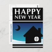 新年の新しい新しいアドレスのお知らせ ポストカード (正面/裏面)