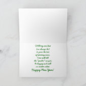 新年の新しい葉と写真と詩 シーズンカード (内部)