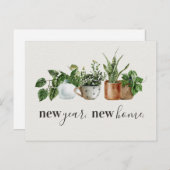 新年の新住宅引越し案内 案内ポストカード (正面/裏面)