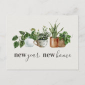 新年の新住宅引越し案内 案内ポストカード (正面)