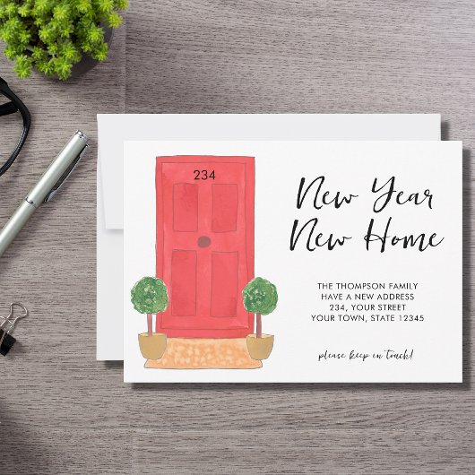 新年の新住宅引越し案内 案内状